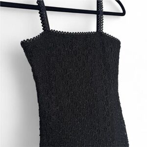 VTG 90s Lace Whimsygoth Grunge Fairy Black Mini Dress